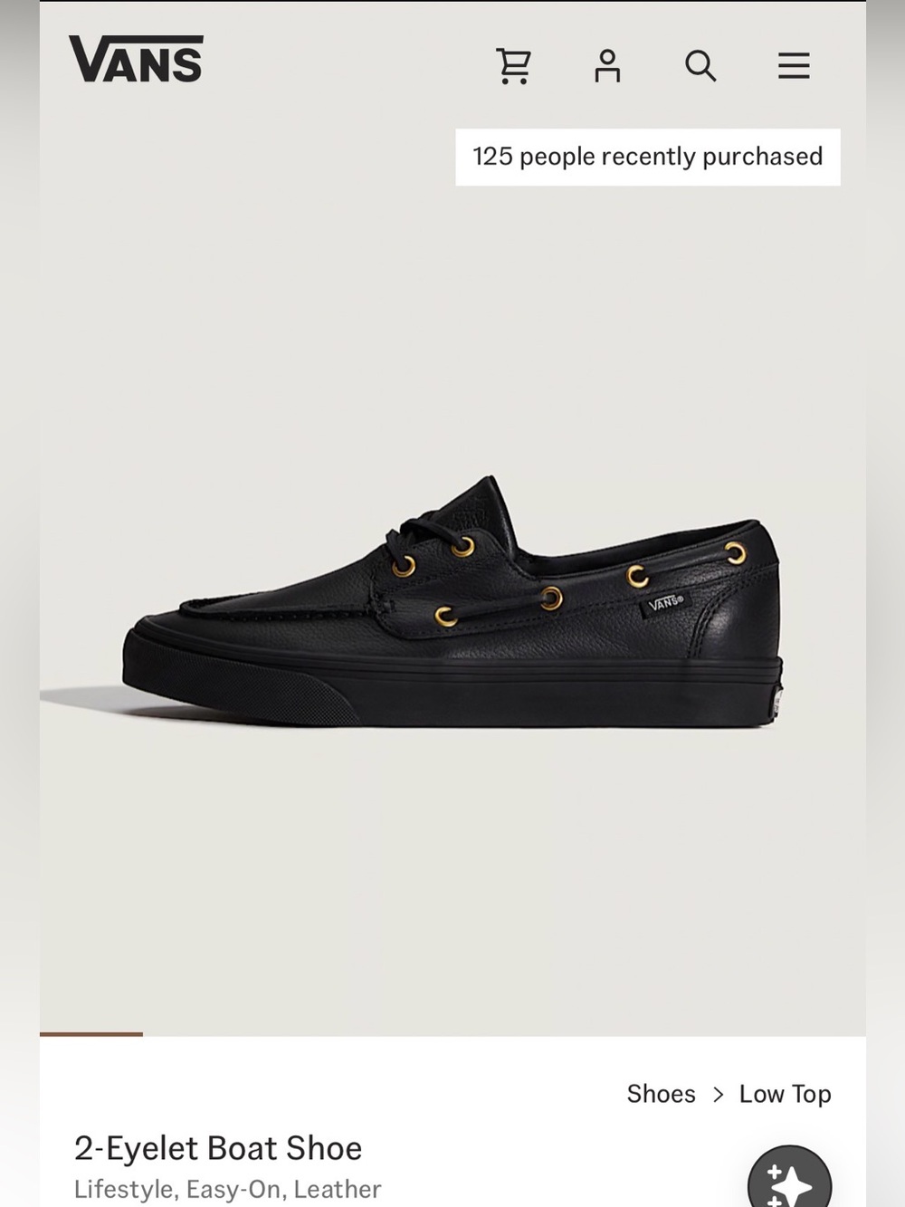 Vans 2-Eyelet Boat Shoe
